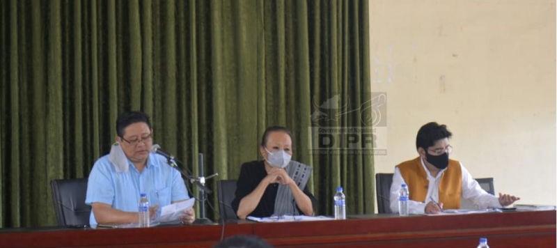 District Level Consultative meeting on panel for review of Communitization of public institutions and service Act 2001 was held at DC's conference hall Kiphire with Chairman Banuo Z Jamir, IAS (Retd) on September. (DIPR Photo)